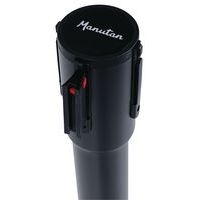 Poteau noir sangle noir 2m base à roulettes noir - Image 4