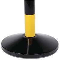 Poteau à sangle 2M jaune/noir et base - Image 2