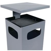 Cendrier-poubelle 72L / Argent - Manutan - Image 4