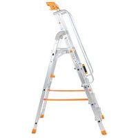 Escabeau professionnel aluminium avec rampe - Manutan Expert - Image 8