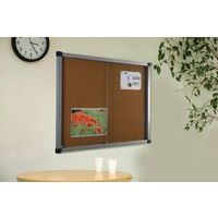 Vitrine d'intérieur Cube - Fond liège - Porte en verre de sécurité - Image 3