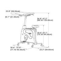 Vélo bureau mobile réglable en hauteur de 75 cm à 95 cm -Tek active - Image 9