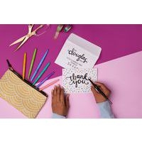 Pochette 8 feutres Flair double pointe couleurs assorties - Image 4