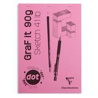 Bloc GraF'iT DOT 90g 160 pages couverture rose - Clairefontaine - Image principale