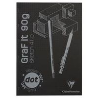 Bloc GraF'iT DOT 90g 160 pages couverture noire - Clairefontaine - Image principale