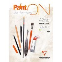 Bloc Paint'On encollé A2 40 feuilles 250g blanc - Image principale