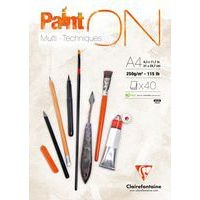 Bloc Paint'On encollé A4 40 feuilles 250g blanc - Image principale