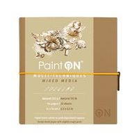 Carnet Paint'ON cousu double PU à élastique 14x14cm 64p 250g  naturel - Image principale
