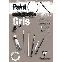 Bloc Paint'On Gris encollé A5 30 feuilles 250g - Image principale