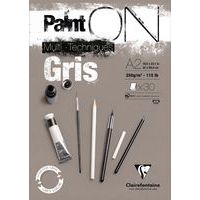 Bloc Paint'On Gris encollé A2 30 feuilles 250g - Image principale