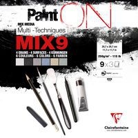 Bloc PaintON MIX9 27 feuilles ass. Carré 29,7x29,7cm 250g - Image principale