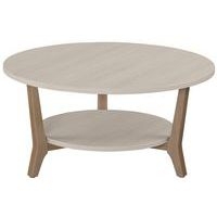 Table basse Zélos Ø 80 cm 2 plateaux hêtre/chêne clair - Image principale