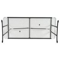 Table pliante LIFETIME 183 x 76 cm blanc pied encastrable - Image 3