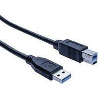 Câble éco USB 3.0 type A et B noir - 3,0 m - Image principale