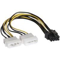 Adaptateur d'alimentation Molex vers PCI-E 8 pins - 15 cm - Image principale