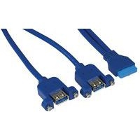 Câble USB 3.0 2 ports monté sur panneau - Image principale