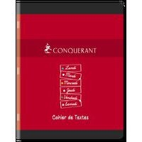 CONQUERANT Cahier de Textes 17x22cm Petits Carreaux 5mm 124 Pages Agrafées Couverture Carte Coloris Assortis - Image 2