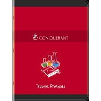CONQUERANT Cahier de Travaux Pratiques 24x32cm Grands Carreaux Seyès/Uni Blanc 96 Pages Agrafées Couverture Ca - Image 2