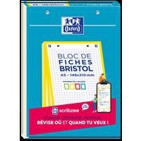 OXFORD Bloc de Fiches Bristol 2.0 A5 Petits Carreaux 5mm 30 Fiches Collées Bords Colorés Assortis - Image 9