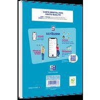 Bloc de 30 fiches bristol A5 petits carreaux 5mm blanches perforées - Oxford - Image 2