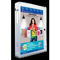 OXFORD Boîte Capacité Standard Polyvision 24x32cm Dos 40mm avec Bouton Pression Couverture Polypro Translucide - Image 2