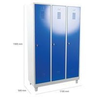 Vestiaire industrie salissante - 1 à 3 colonnes - Sur pieds - Manutan Expert - Image 6