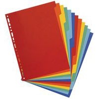 Lot de 15 Intercalaires carte lustrée 400g 12 positions - A4 maxi - Image principale