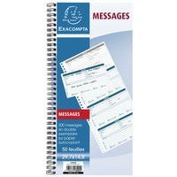 Lot de 5 Carnet spiralé- Messages téléphones - 50 feuilles dupli autocopiantes - Image principale