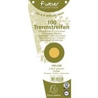 Lot de 6 Fiches Intercal. trapèz. unies perf. 105x240mm orange (x100) - Image principale