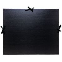 Lot de 5 Carton à dessin kraft noir vernis + ruban 32x45cm a A3 Noir - Image principale