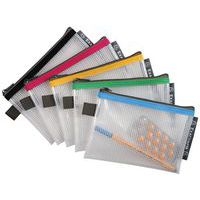Lot de 10 Pochette à fermeture éclair en plast. souple A6 col. assort. - Image principale