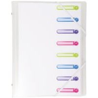 Lot de 10 Trieur polypropylène 3 rabats Chromaline 8 compartiments - Image principale