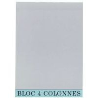 Lot de 5 Bloc de contrôle comptable - 4 colonnes - Image principale