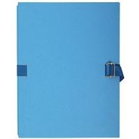 Lot de 10 chemises dos extensible avec rabat papier 24x32cm bleu clair - Image principale