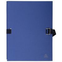 Lot de 10 chemises dos extensible avec rabat papier 24x32cm bleu foncé - Image principale