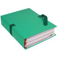 Lot de 10 chemises papier toilé à sangle dos extensible - vert clair - Image 2