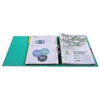 Lot de 10 Class. Prem'Touch int. et ext. en PP Dos 80mm A4 Vert clair - Image 2