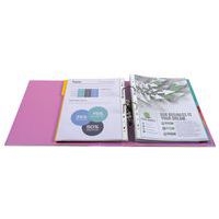 Lot de 10 Class. Prem'Touch int. et ext. en PP Dos 80mm A4 maxi Rose - Image 2