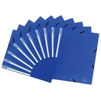 Lot de 50 chemises à élastique 3 rabats PP 5/10e Opaque - A4 bleu foncé - Image 2