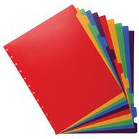 Lot de 10 Intercal. polypropylènes col. 10 pos. a porte-vues à anneaux - Image 2