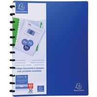 Lot de 4 Protège-doc. à ann. et pochet. détachables 60 vues A4 bleu - Image 2