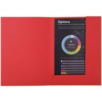 Lot de 5 paquets de 50 chemisess 2 rabats ROCK''S 210 - 24x32cm rouge - Image 2