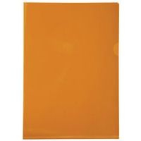 Etui carton 100 poch. coin pvc lisse  hr 13/100e A4 orange - Image principale