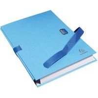 Lot de 10 chemises dos extensible avec rabat papier 24x32cm bleu clair - Image 2