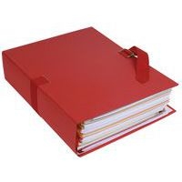 Lot de 25 chem. dos extensible papier toilé 24x32cm filmée par 5 rouge - Image 2