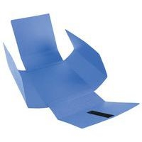 Lot de 10 chem. extens. 3 rab. cte lustrée sangle scratch 24x32cm Bleu - Image 3