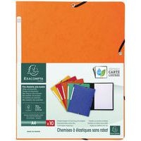 Lot de 50 chem. à élastiq. sans rab cte lustrée 355gm² A4 col. assort. - Image 2