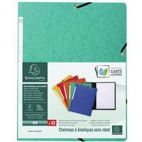 Lot de 50 chemises à élastique sans rabat carte lustrée 355gm² A4 noir - Image 3
