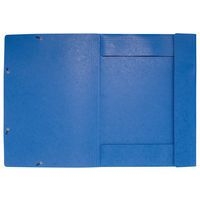 Lot de 5 chemises à élastique 3 rabats carte lustrée 600gm2 - A3 bleu - Image 3