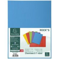 Lot de 5 paquets de 50 chemisess 1 rabat ROCK''S 210 - 24x32cm bleu - Image 3
